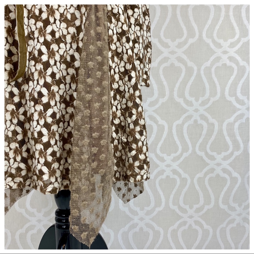 Blossoming Almond Brushed Lace Handkerchief Dress - Picture 7 of 8